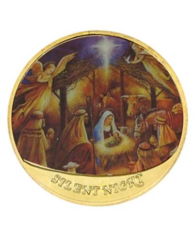American Coin Treasures Baby Jesus Nativity 24k Gold Plated Medallion In Box