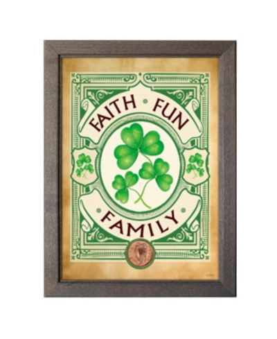 American Coin Treasures Irish- Faith, Fun, Family With Irish Penny Coin Frame