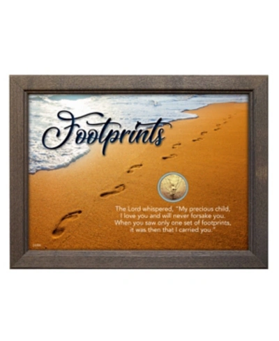 American Coin Treasures Footprints With Angel Coin With Frame