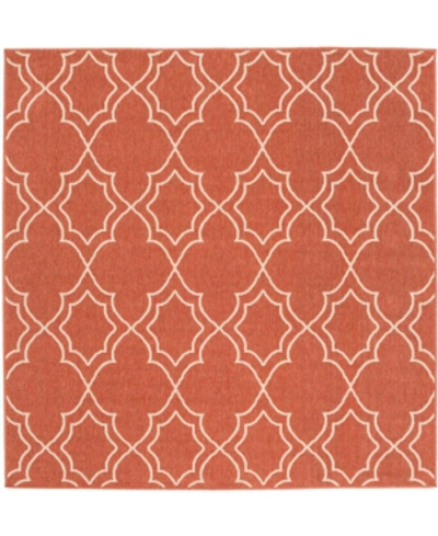 Surya Closeout! Livabliss Alfresco Alf-9591 Rust 7'3" Square Area Rug, Indoor/outdoor