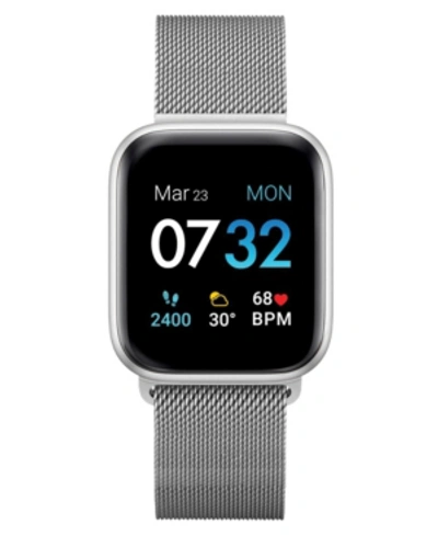 Itouch Air 3 Unisex Heart Rate Silver Mesh Strap Smart Watch 44mm In Silver- Tone