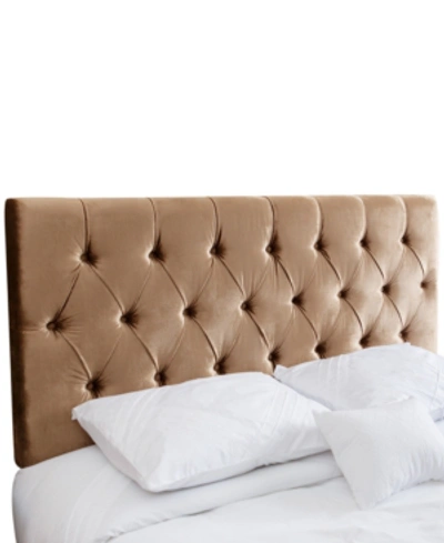 Abbyson Living Laurine Full/queen Tufted Velvet Headboard In Gold