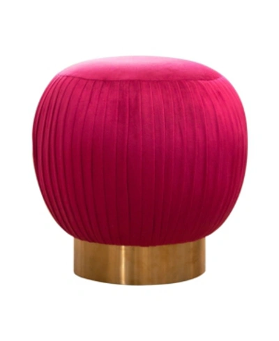 Abbyson Living Tina Ottoman In Hot Pink