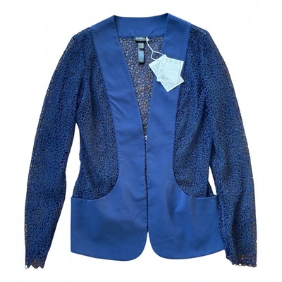 Pre-owned La Perla Silk Blazer In Blue
