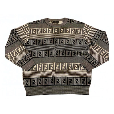 Pre-owned Fendi Grey Cotton Knitwear & Sweatshirts