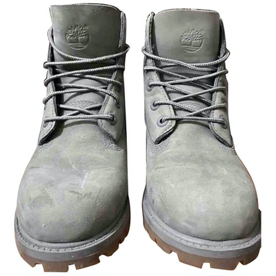 Pre-owned Timberland Leather Boots In Grey