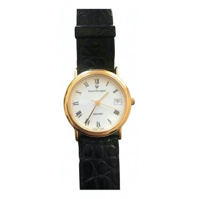 Pre-owned Girard-perregaux Yellow Gold Watch In Black