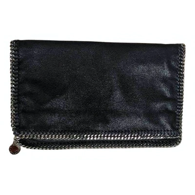Pre-owned Stella Mccartney Falabella Cloth Clutch Bag In Black