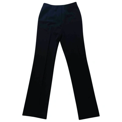 Pre-owned Emilio Pucci Wool Straight Pants In Black