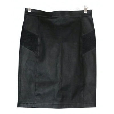 Pre-owned Belstaff Black Leather Skirt