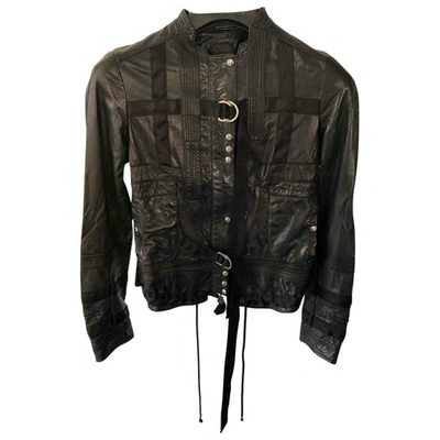 Pre-owned Antonio Berardi Leather Jacket In Black