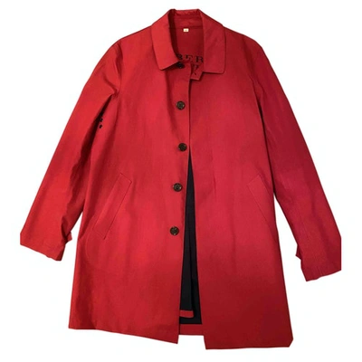 Pre-owned Burberry Jacket In Red