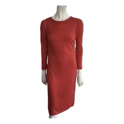 Pre-owned Joseph Wool Mid-length Dress In Red