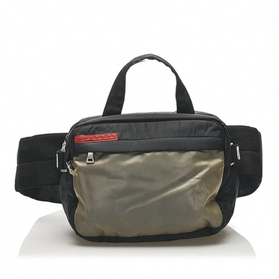Pre-owned Prada Black Cloth Belt Bags