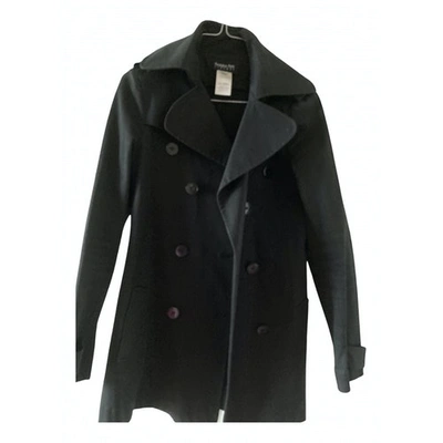 Pre-owned Pinko Trench Coat In Black