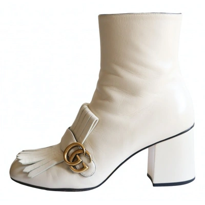 Pre-owned Gucci White Leather Boots