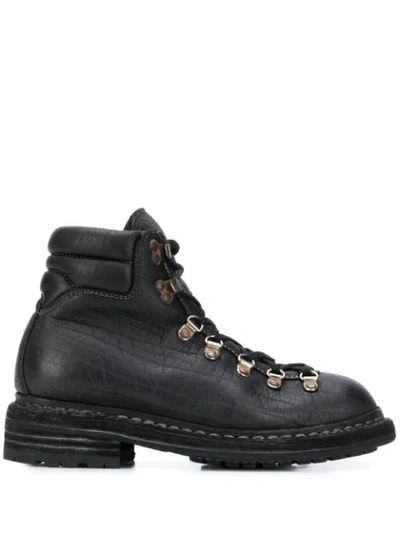 Guidi Mountain Ankle Boots In Black