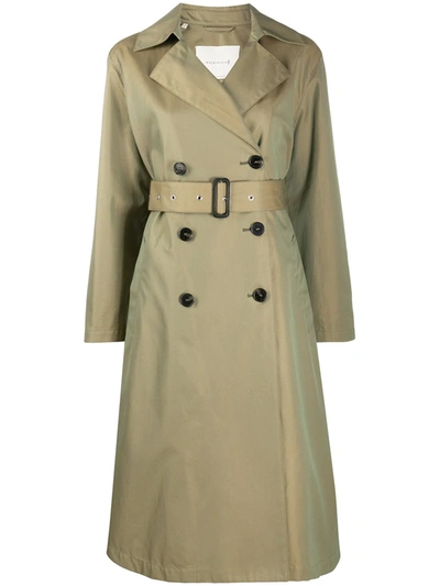 Mackintosh Marywell Double-breasted Trench Coat In Green
