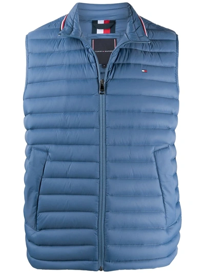 Tommy Hilfiger Padded Down Gilet In Blue