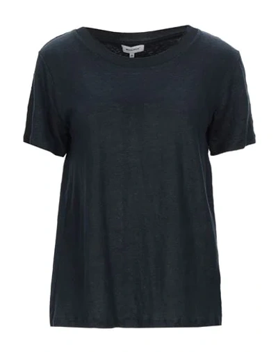 Woolrich Mixed S/s T-shirt In Dark Blue