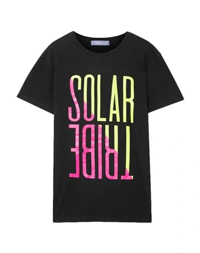 Paradised Neon Printed Cotton-jersey T-shirt In Black