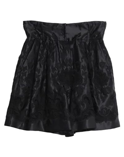 Dolce & Gabbana Woman Shorts & Bermuda Shorts Black Size 8 Silk, Cotton, Polyester