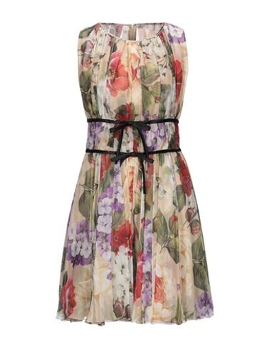 Dolce & Gabbana Short Dresses In Beige