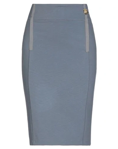 Cavalli Class Knee Length Skirts In Grey