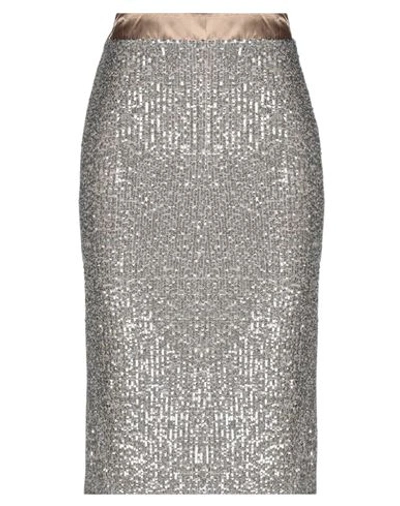 Manila Grace Midi Skirts In Silver