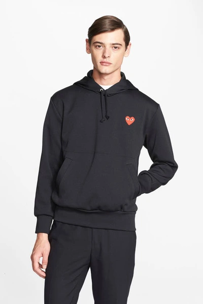 Comme Des Garçons Emblem Hoodie In Black