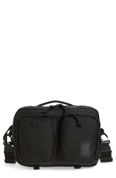 Topo Designs Global Water Repellent Briefcase In Ballistic Black