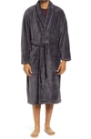 Nordstrom Plush Jacquard Robe In Grey Meteor Jacquard Plaid