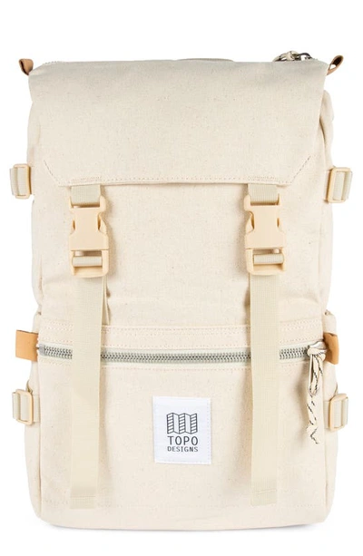 Topo Designs Classic Rover Backpack In Natural Canvas