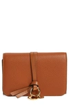 Chloé Alphabet Leather Wallet In Tan