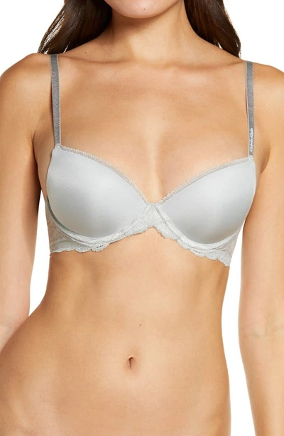 Calvin Klein Convertible Underwire Demi Bra In Jet Grey