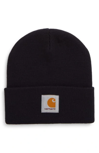 Carhartt Short Watch Hat In Dark Navy