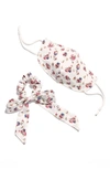 Free People Adult Face Mask & Scrunchie Bow Set In Ivory