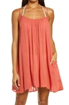 Elan Cover-up Slipdress In Auburn