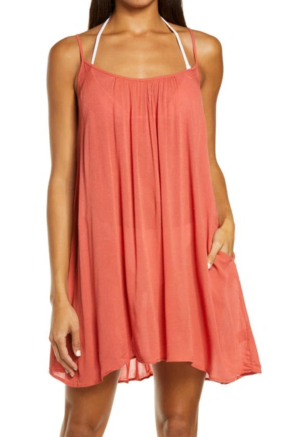 Elan Cover-up Slipdress In Auburn