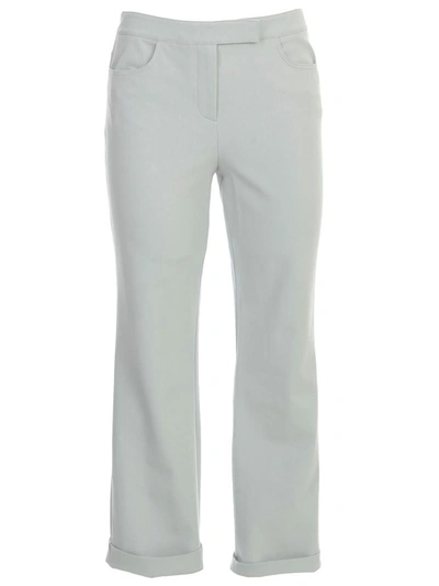 Theory Straight Leg Trousers In Blue