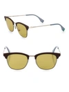 Fendi 50mm Square Sunglasses In Brown Yellow