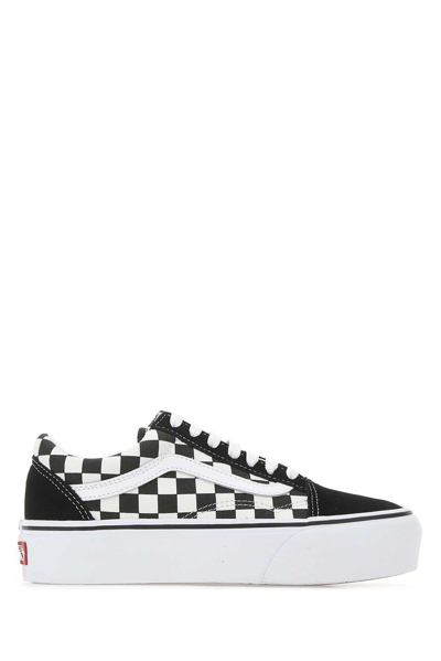 Vans Old Skool Low-top Suede And Textile Trainers In Black White Checkerboard