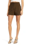 Endless Rose High Waist Tailored Shorts In Olive