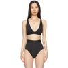 Skims Black Cotton 2.0 Plunge Bra In Soot