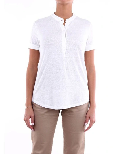 Majestic Filatures Women's M011ftu037bianco White Linen T-shirt