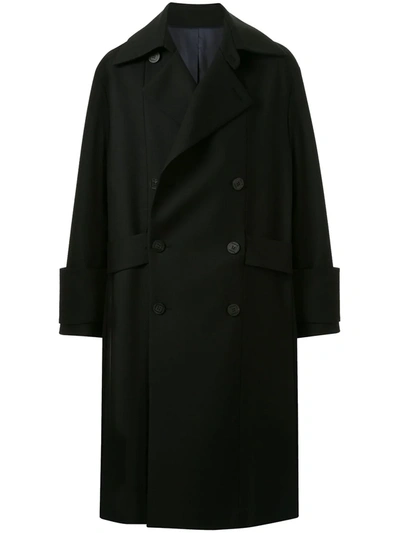 Wooyoungmi Double Breasted Trench Coat In Black