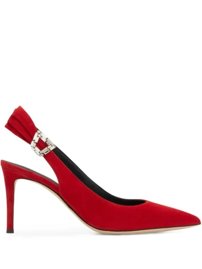 Giuseppe Zanotti Slingback Pointed High Heel Pumps In Red