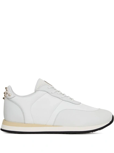 Giuseppe Zanotti Studded Low-top Sneakers In White