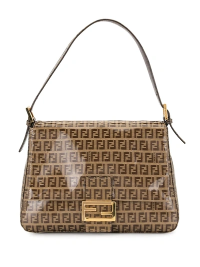 Pre-owned Fendi Ff Pattern Handbag In Brown