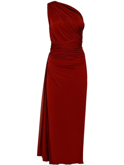 Dolce & Gabbana Longuette Dress In Jersey Organzine In Bordeaux